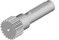 G série – hřídel s drážkou pro pero, s nábojem